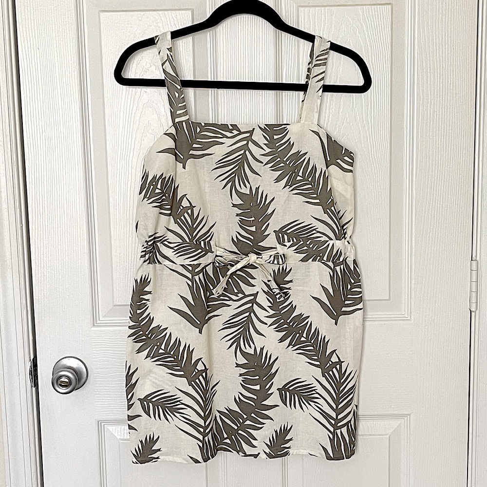 ASOS Petite Palm Tree Leaves Linen Blend Tank Top - NWT - 6P